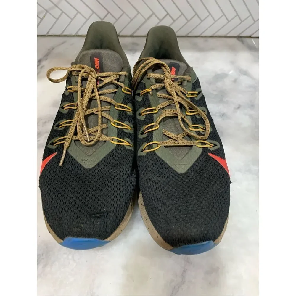 Nike Quest 2 Running Shoes CJ6185-003 Olive Green Black Red Men's Size 11
